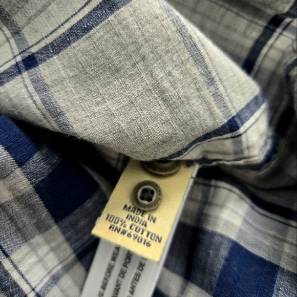 Ruff Hewn Mens Cotton Long Sleeve Button Up Plaid Shirt Size XL - Picture 6 of 6